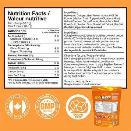 Confident Sports BIG BEEF PROTEIN, 2lb