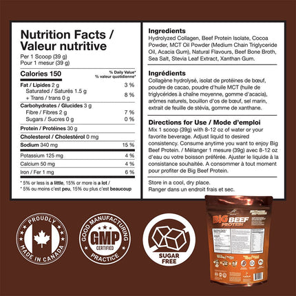 Confident Sports BIG BEEF PROTEIN, 2lb