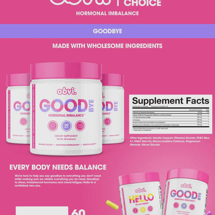 Obvi. Good Bye Hormone Balance Supplements