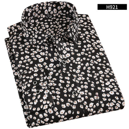 Men's Long Sleeve Printed Casual Shirt Fashion