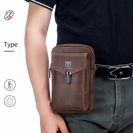 BULLCAPTAIN Crazy Horse Leather Men's