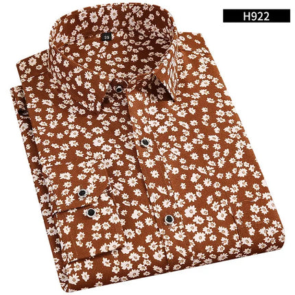 Men's Long Sleeve Printed Casual Shirt Fashion