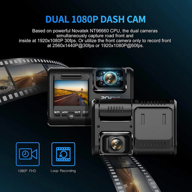 4K Dual-Lens Car DVR Built-in Sony Image Sensor Camera Ultra HD 1080P