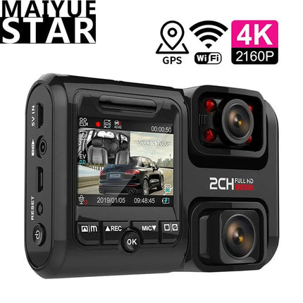 4K Dual-Lens Car DVR Built-in Sony Image Sensor Camera Ultra HD 1080P