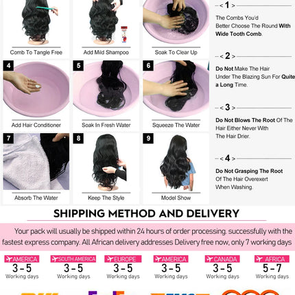 Hair Brazilian Water Wave Wig – 13x6/13x4 HD Lace, Curly Human Hair