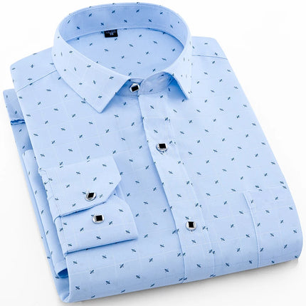Men's Long Sleeve Printed Casual Shirt Fashion