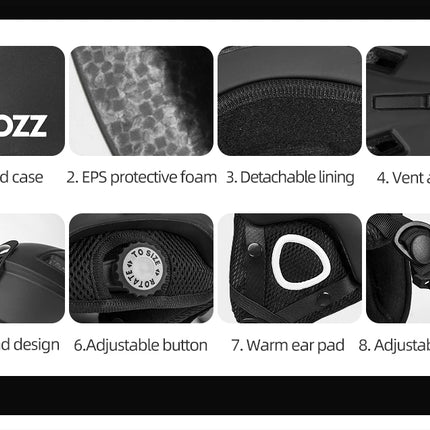 COPOZZ Lightweight Ski & Snowboard Helmet for Men, Women & Kids