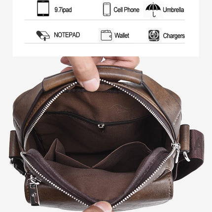 Men's Shoulder Bag Vintage Messenger Bag Leather