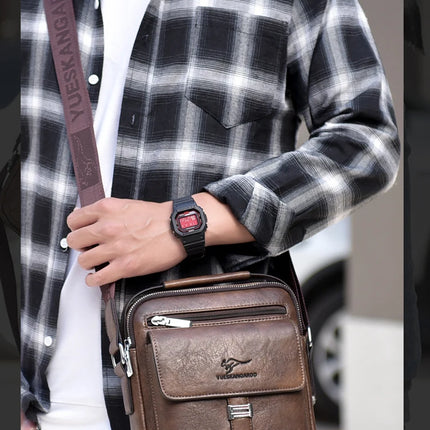 Men's Shoulder Bag Vintage Messenger Bag Leather
