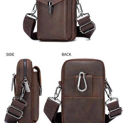 BULLCAPTAIN Crazy Horse Leather Men's