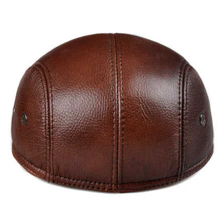 Men's leather hat  Berets