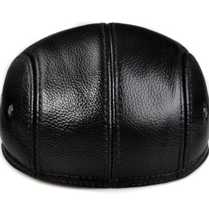Men's leather hat  Berets