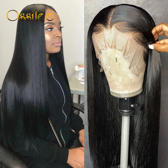 Lace Front 13x4/13x6 – Perruque transparente, preplucked