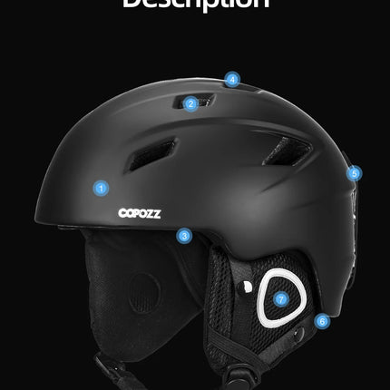 COPOZZ Lightweight Ski & Snowboard Helmet for Men, Women & Kids