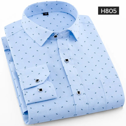 Men's Long Sleeve Printed Casual Shirt Fashion