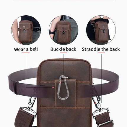 BULLCAPTAIN Crazy Horse Leather Men's