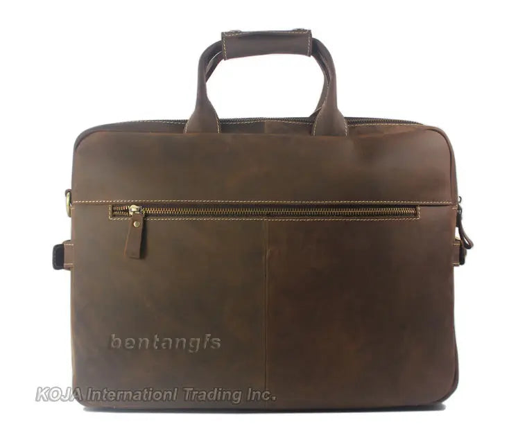Vintage Men Leather Briefcase Tote Business bag
