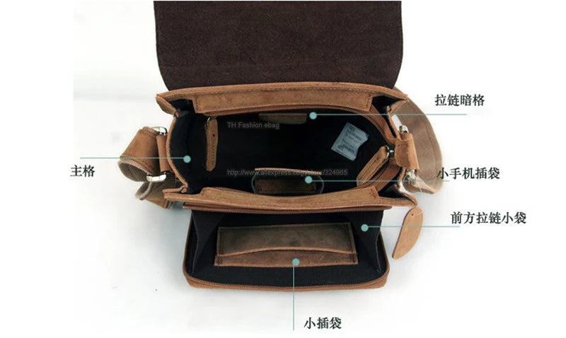 Vintage Fashion Genuine Leather Men