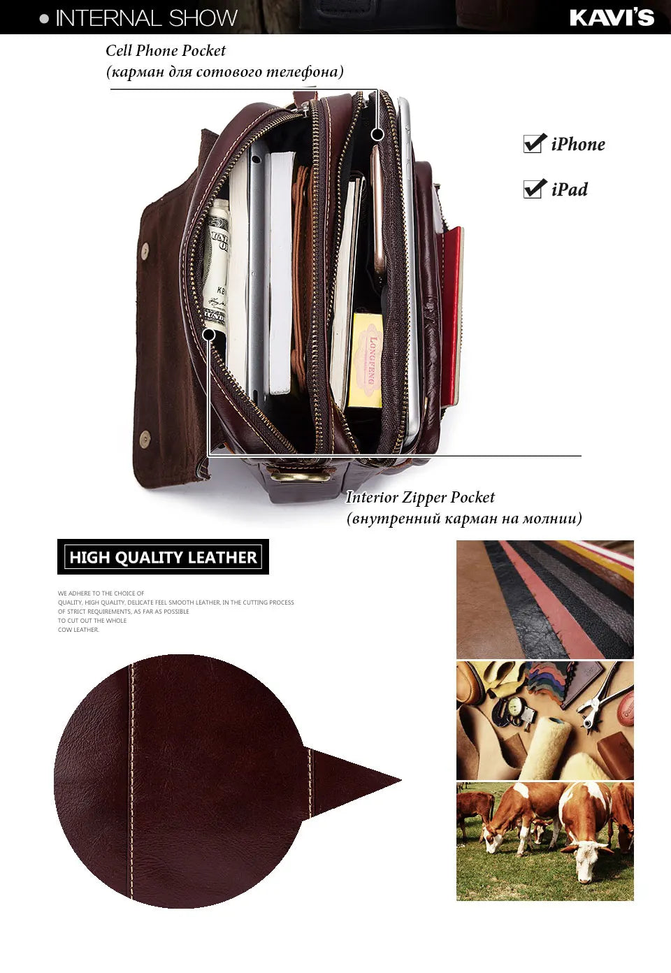 Leather Men's Crossbody BagHigh Quality