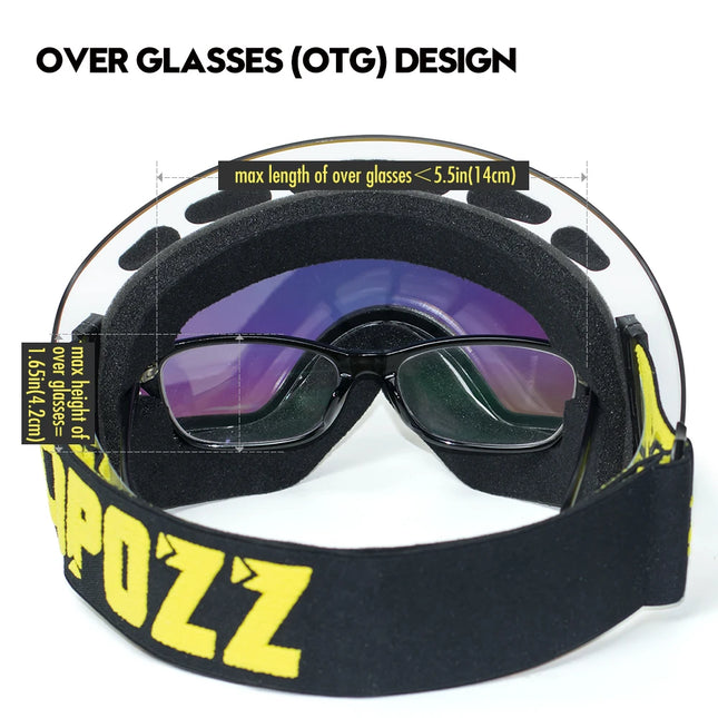 Frameless Anti-Fog Ski Goggles UV400 for Men & Women
