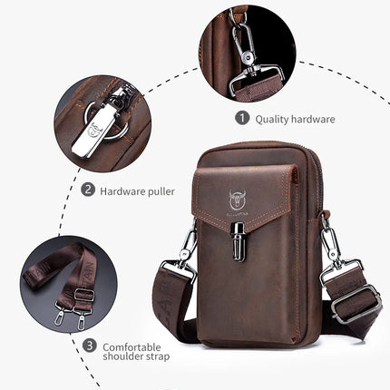 BULLCAPTAIN Crazy Horse Leather Men's