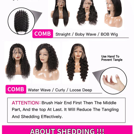 Ombre Brown Bone Straight Bob Wig – 100% Human Hair