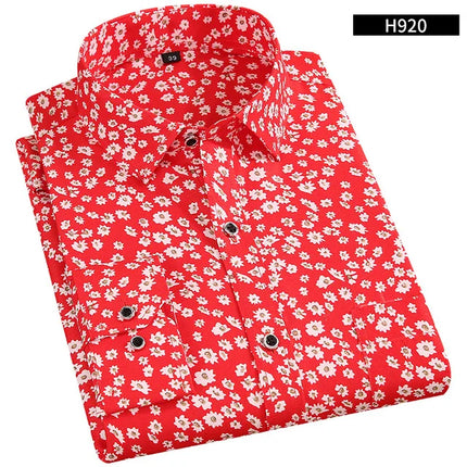 Men's Long Sleeve Printed Casual Shirt Fashion