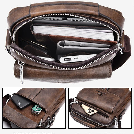 Men's Shoulder Bag Vintage Messenger Bag Leather