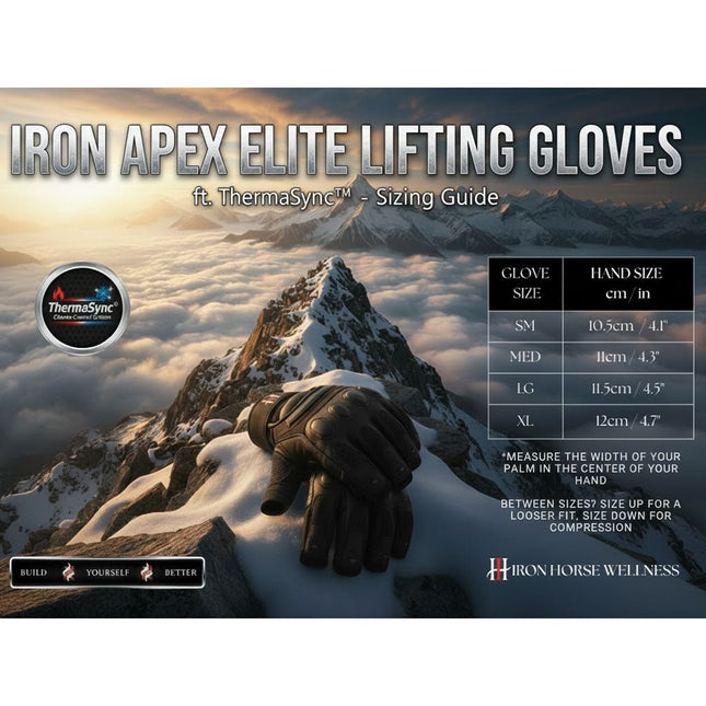 IronHorse Wellness APEX ELITE LIFTING GLOVES w/ THERMASYNC