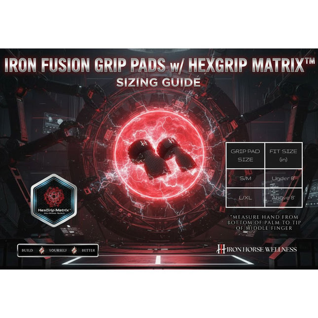 IronHorse Wellness IRON FUSION GRIP PADS, 1 Pair