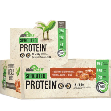 Iron Vegan SPROUTED PROTEIN BARS, 12/box