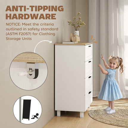 Taylor Chest with 4 Drawers for Bedroom-White