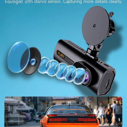 LDAS A20 Dash Cam WiFi , 2.5K Car Camera, Dashcams with App, Night Vision, G-Sensor, Loop Recording, 24H Parking Mode, Free 128G SD Card, Support 256GB Max (Black)