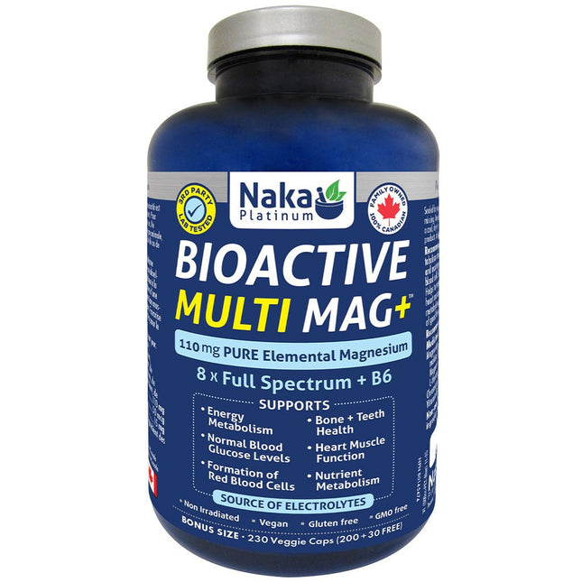 Naka Platinum BIOACTIVE MULTI MAG+, 230 VCaps