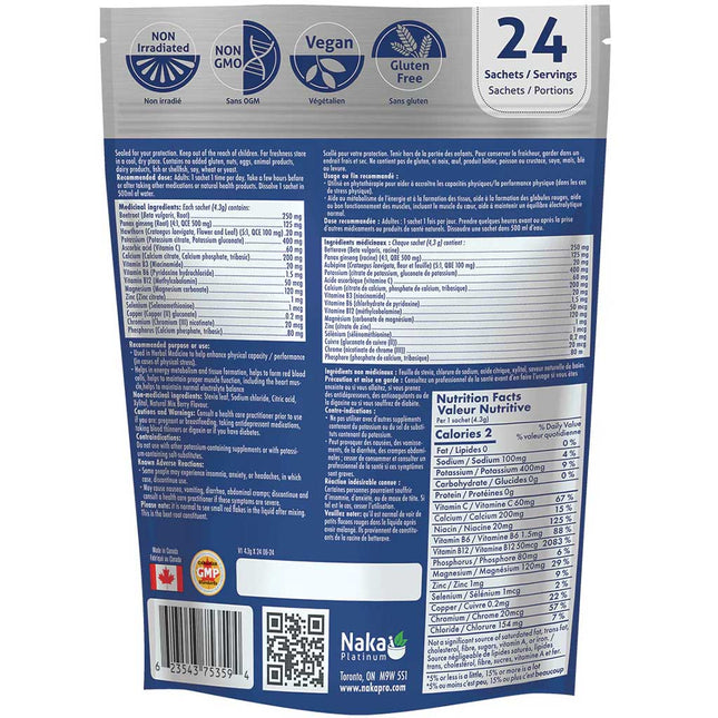 Naka Platinum ELECTROLYTES + ENERGY, 24 Sachets