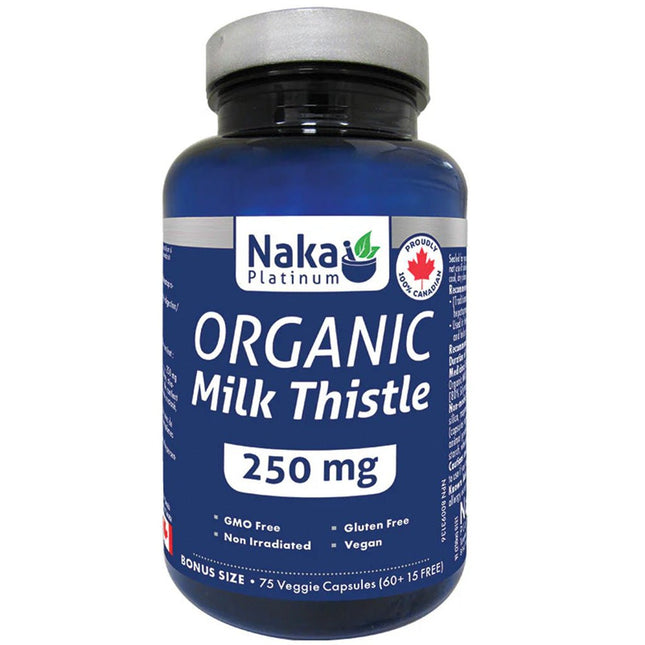 Naka Platinum ORGANIC MILK THISTLE, 75 VCaps