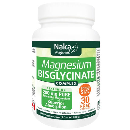 Naka Platinum MAGNESIUM BISGLYCINATE, 120 VCaps