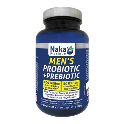 Naka Platinum MEN'S PROBIOTIC + PREBIOTIC, 35 VCaps