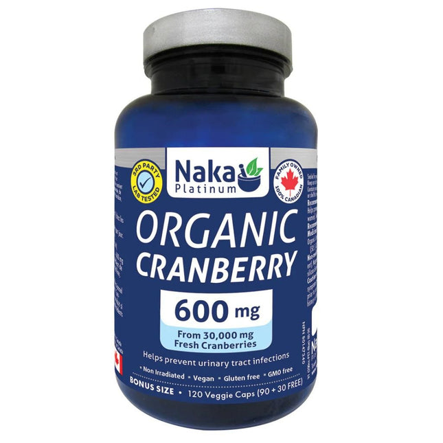 Naka Platinum ORGANIC CRANBERRY 600mg, 120 VCaps