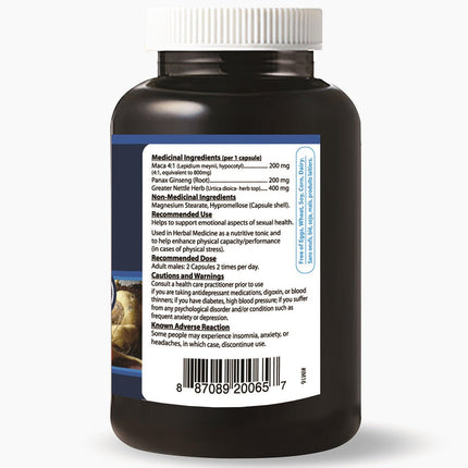 Nutridom INKA WILD PERU MACA w/ GINSENG, 90 VCaps