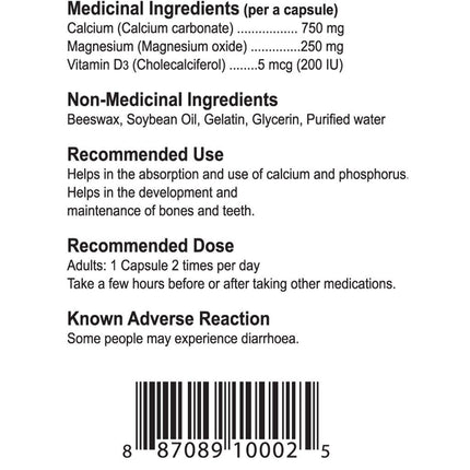 Nutridom LIQUID CAL-MAG-VIT D 1000mg, 120 Softgels