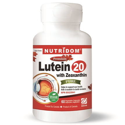 Nutridom LUTEIN 20 w/ ZEAXANTHIN, 60 VCaps