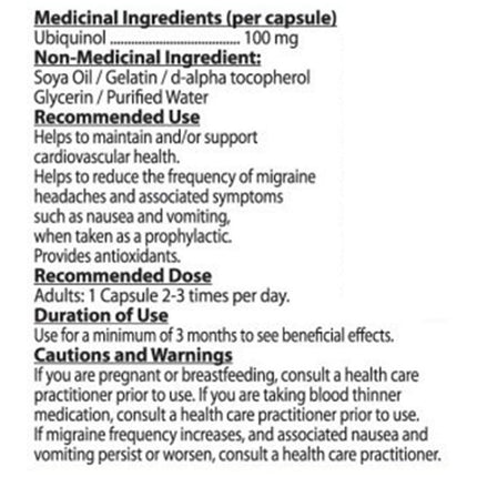 Nutridom UBIQUINOL 100 (CoQ10), 30 Softgels