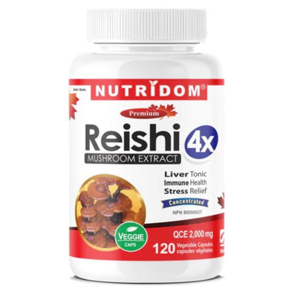 Nutridom REISHI MUSHROOM EXTRACT 4X, 120 VCaps