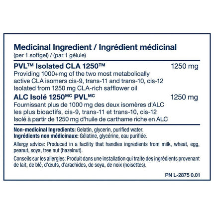 PVL ISOLATED CLA 1250, 180 Softgels