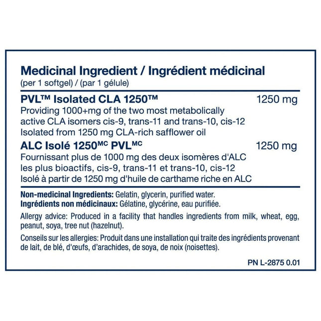 PVL ISOLATED CLA 1250, 180 Softgels
