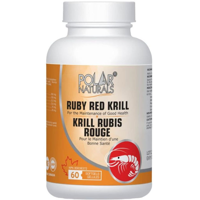 Polar Naturals RUBY RED KRILL, 60 Softgels