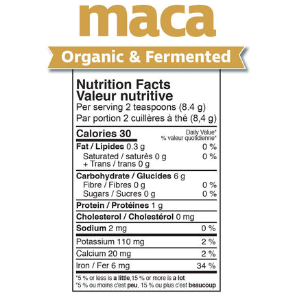 Prairie Naturals FERMENTED ORGANIC MACA, 150g