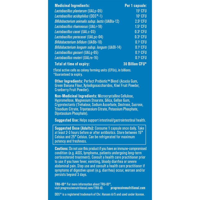 Progressive PERFECT PROBIOTIC 30 BILLION, 60 VCaps