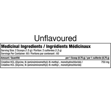Proline CREATINE HCL, 60 Servings